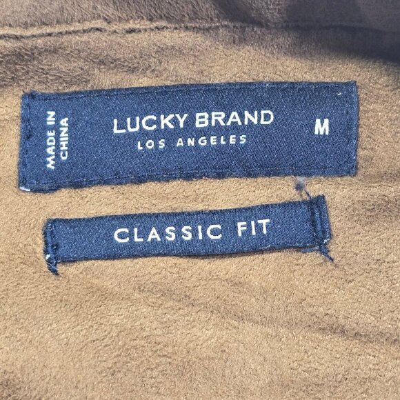 Lucky Brand Brown Plaid Wool Blend Workshirt, Men's Medium - Picture 6 of 9